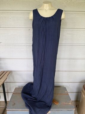 Sleeveless THML Navy Maxi Dress.
